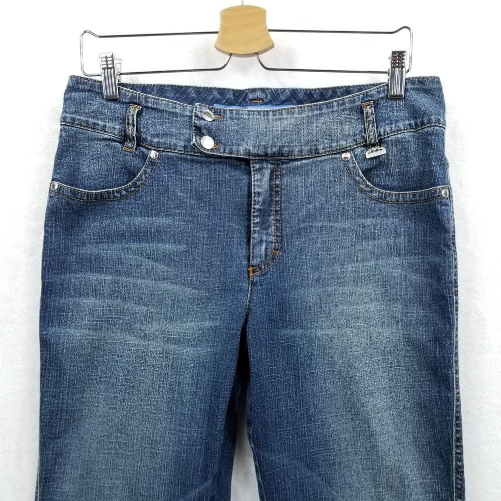 Vintage Escada Sport Jeans Women 32 x 32 Blue Elise Cotton Stretch Flare Italy